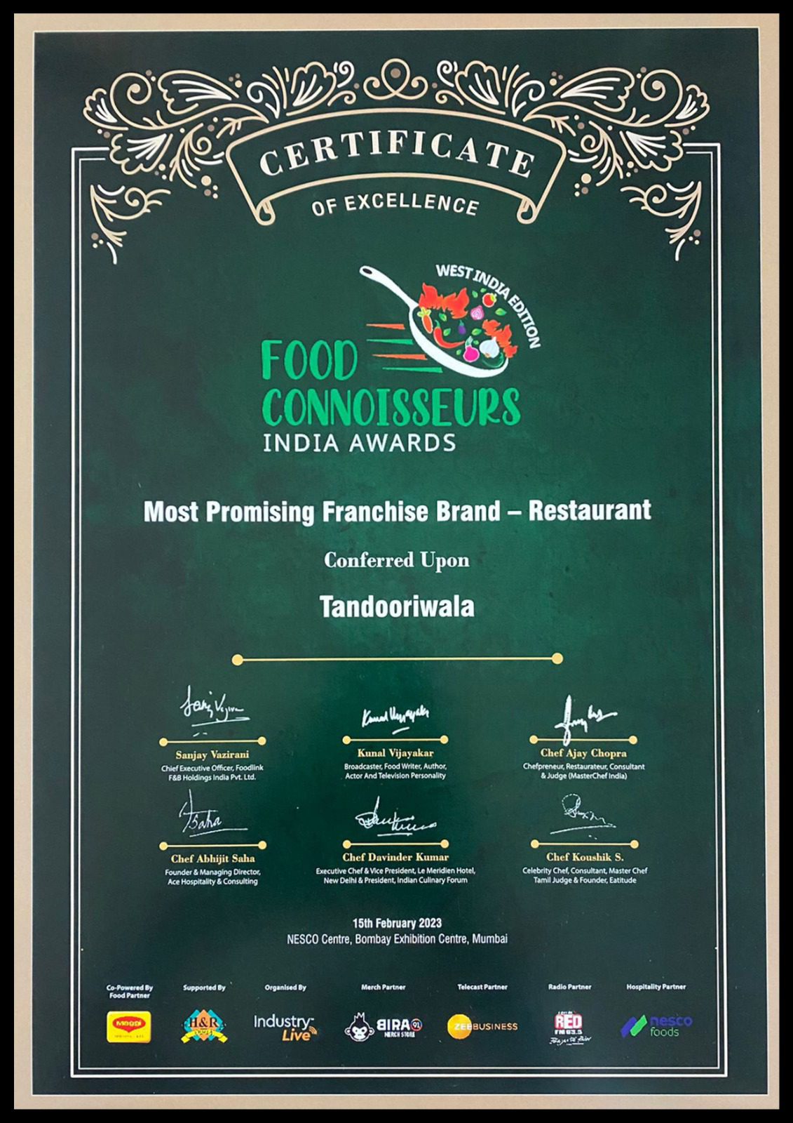 food cannoisseurs india awards